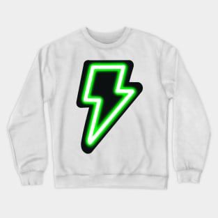 Neon Green Lightning Bolt Crewneck Sweatshirt